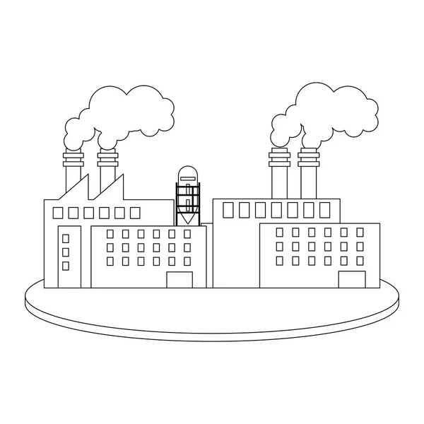 Factory Industry Building Isolated Cartoon Vector Illustration Graphic ...