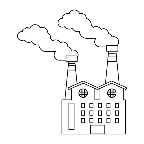 Tovární Průmysl Stavebnictví Izolované Kreslené Vektorové Ilustrace Grafický Design — Stockový vektor