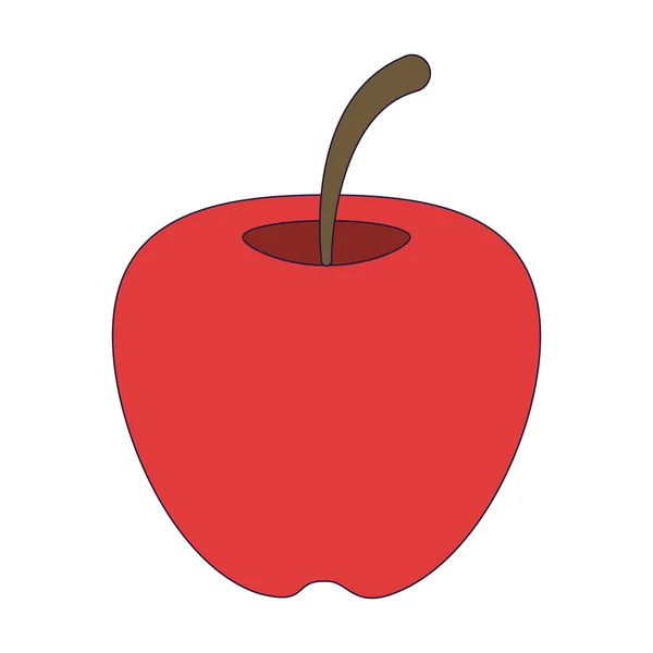 Apfel Obst Lebensmittel Isoliert Vektor Illustration Grafik Design — Stockvektor