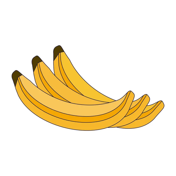 Plátanos frutas dibujos animados — Vector de stock