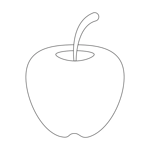 Jabłko Jedzenie Białym Tle Owoce Wektor Projekt Graficzny Ilustracja — Wektor stockowy