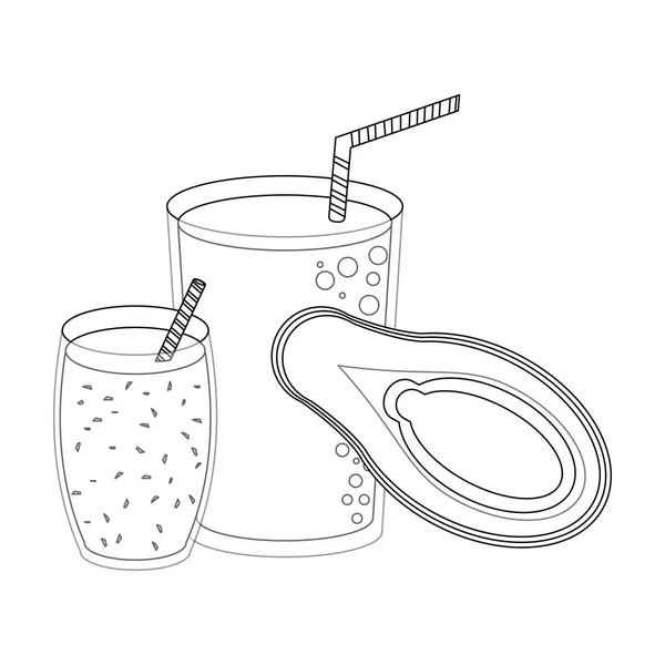 Ovocných Džusů Smoothie Papája Cups Vektorové Ilustrace Grafický Design — Stockový vektor