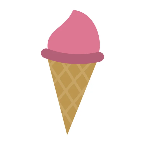 Cono Helado Con Ilustración Vectores Dibujos Animados Scoop Diseño Gráfico — Archivo Imágenes Vectoriales