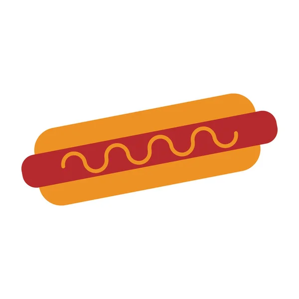 Hot Dog Fast Food Cartoon Vector Illustration Graphic Design — Stock Vector