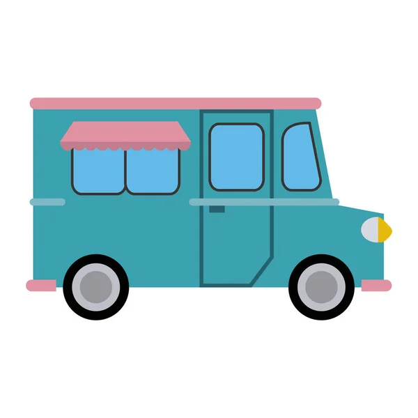 Food Truck Eis Restaurant Vektor Illustration Grafik Design — Stockvektor