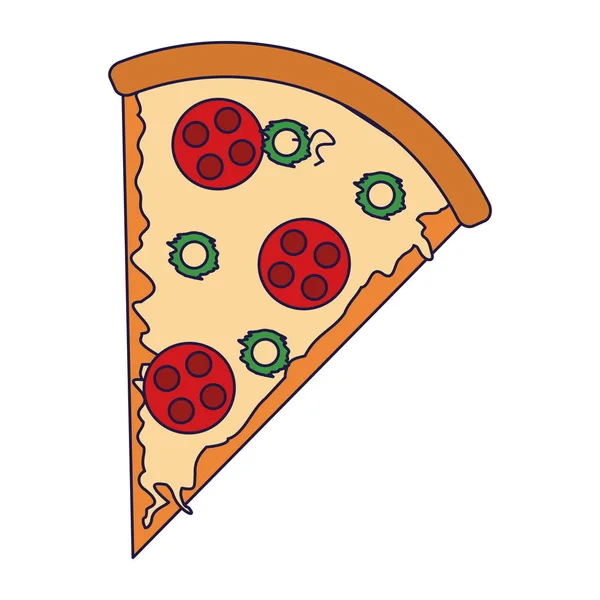 Pizza Italiano Fast Food Vector Ilustração Design Gráfico — Vetor de Stock