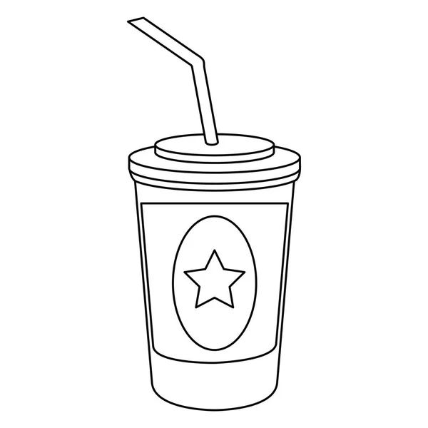 Soda Cup Straw Vector Illustration Graphic Design — Stock Vector