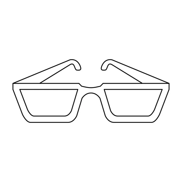 Moda güneş gözlüğü sembol siyah beyaz — Stok Vektör