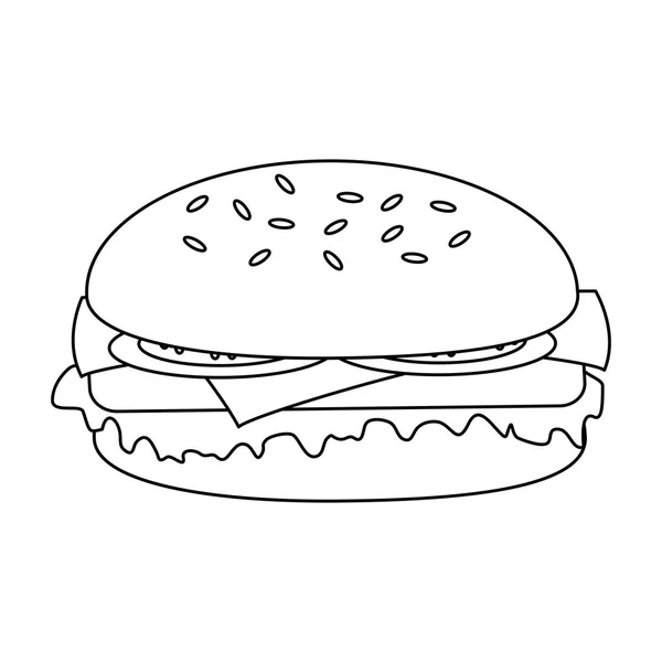 Гамбургер Фаст Фуд Изолированные Векторные Иллюстрации Графический Дизайн — стоковый вектор
