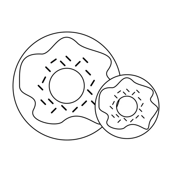 Donuts Postre Comida Dulce Vector Ilustración Diseño Gráfico — Archivo Imágenes Vectoriales