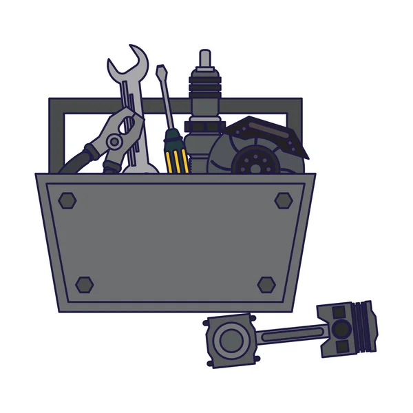 Símbolo de caja de herramientas mecánica — Archivo Imágenes Vectoriales
