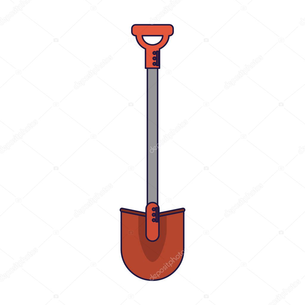 shovel construction tool isolated vector illustration graphic design