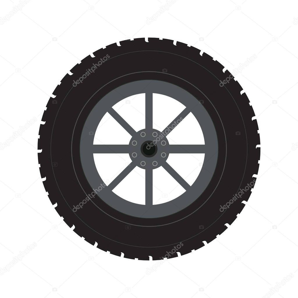 Tire wheel symbol vector illustration graphic design
