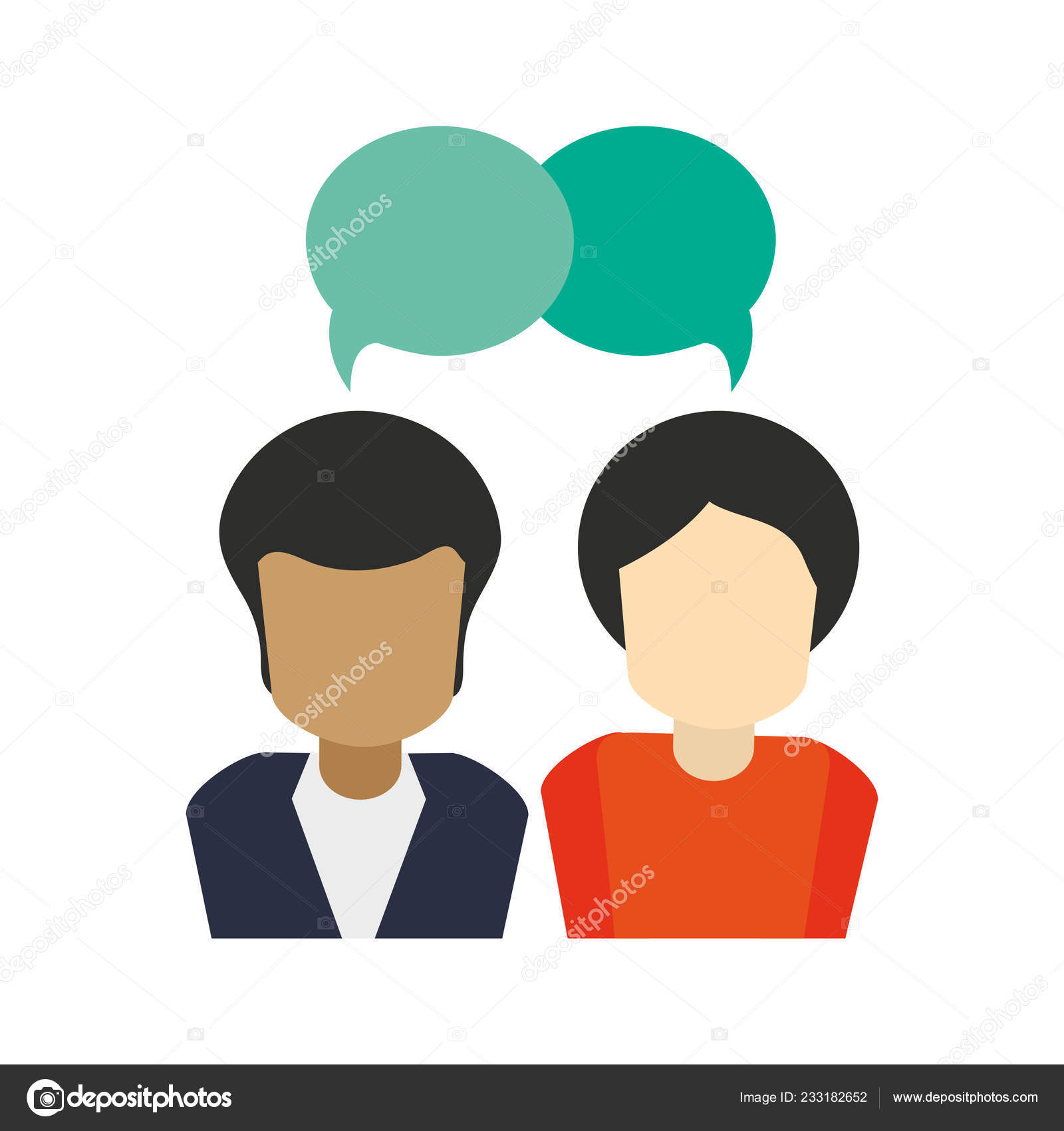 Men talking avatar Stock Illustration by ©jemastock #233182652