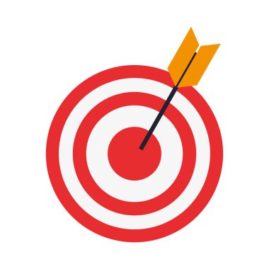 Hedef tahtası izole simge vektör çizim grafik tasarım