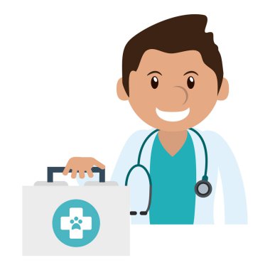 Veteriner tıbbi bavul vektör çizim grafik tasarım ile