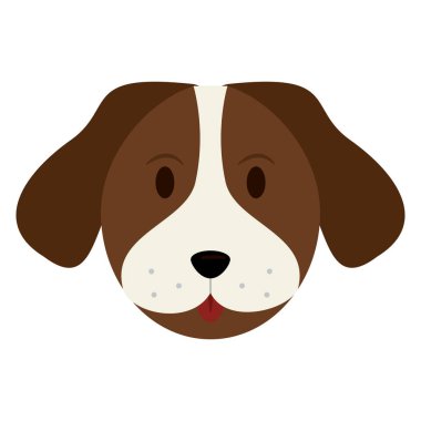 Köpek hayvan baş karikatür vektör çizim grafik tasarım