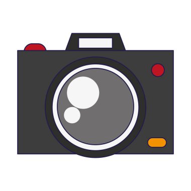Fotoğraf kamera izole simge vektör çizim grafik tasarım