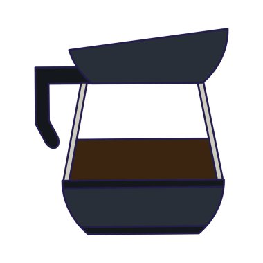 kahve cam izole su ısıtıcısı vektör çizim grafik tasarım