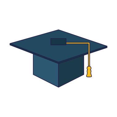 Mezuniyet kap simge vektör çizim grafik tasarım izole