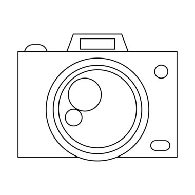 Fotoğraf kamera izole simge vektör çizim grafik tasarım