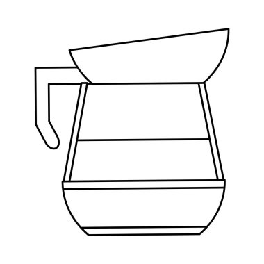 kahve cam izole su ısıtıcısı vektör çizim grafik tasarım