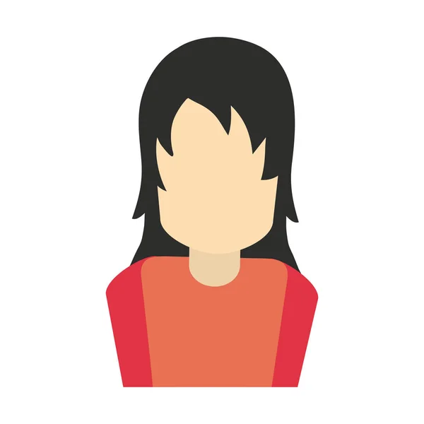 Женщина Безликая Аватар Профиль Векторной Иллюстрации Графический Дизайн — стоковый вектор