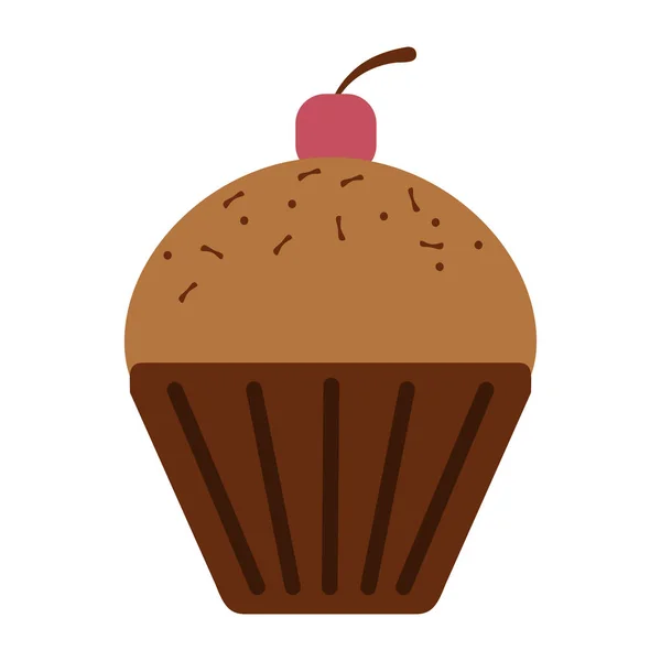 Cupcake Panetteria Dessert Isolato Vettore Illustrazione Grafica — Vettoriale Stock