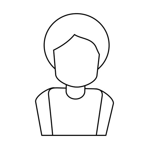 Homme Avatar Profil Vectoriel Sans Visage Illustration Graphique — Image vectorielle