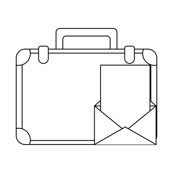 商务公文包和电子邮件向量插图图形设计 — 图库矢量图片