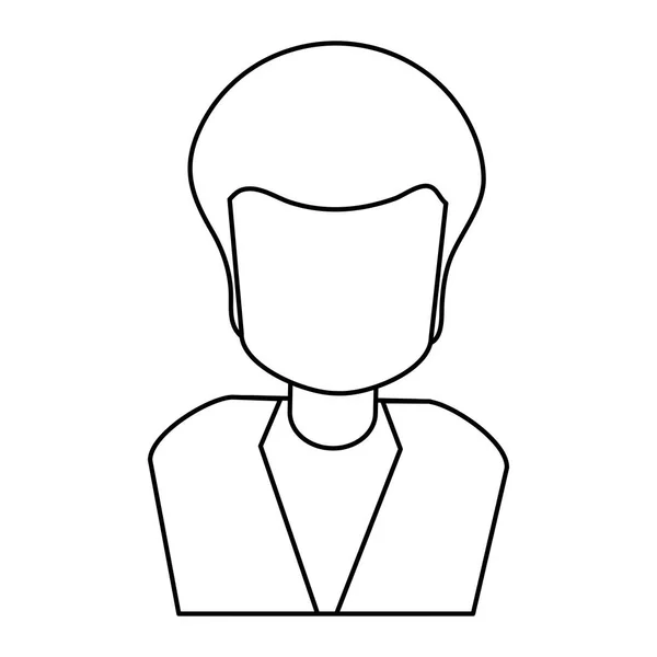 Hombre Avatar Perfil Sin Rostro Vector Ilustración Diseño Gráfico — Vector de stock