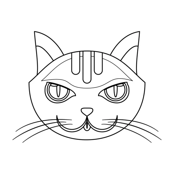 Desenho Gráfico Ilustração Vetor Desenho Animado Cabeça Animal Gato — Vetor de Stock