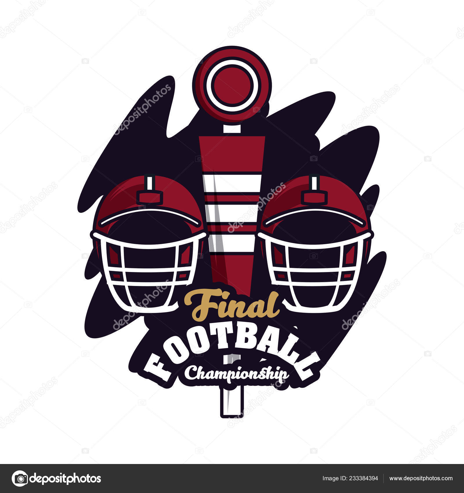 American football championship logo sport design Vector Image