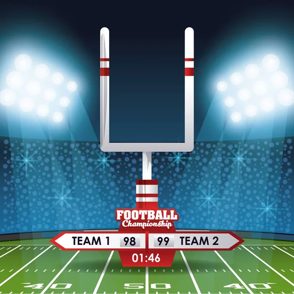 American football championship — Stock Vector
