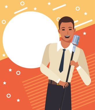 Müzisyen sanatçı çizgi film