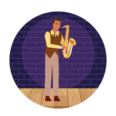 Müzisyen sanatçı çizgi film