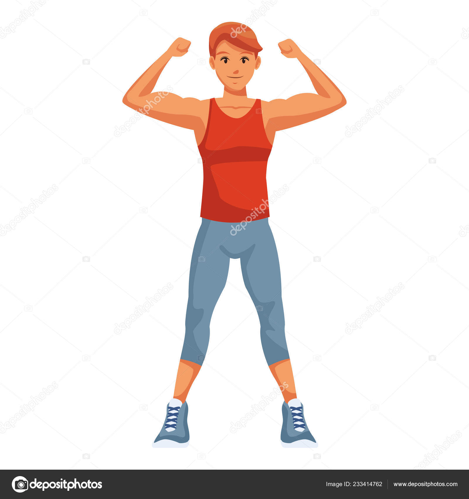 Fit man doing exercise Stock Vector by ©jemastock 233414762