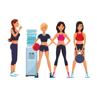 Fitness insanlar karikatür