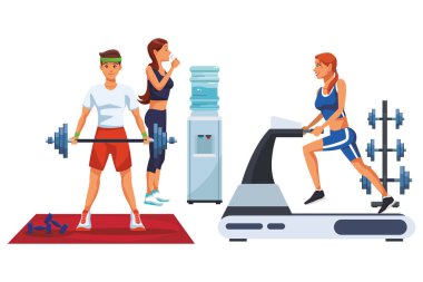 Fitness insanlar karikatür