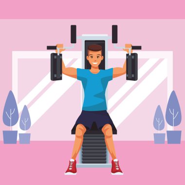 Fitness insanlar karikatür