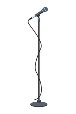 Microphone on stand clipart