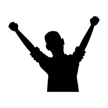 mutlu bir adam kollarını