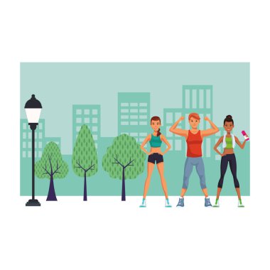 Fitness insanlar karikatür