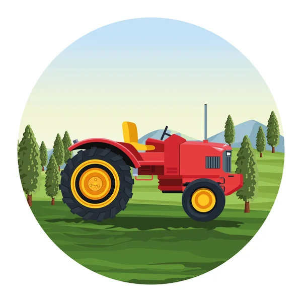 Véhicule tracteur agricole — Image vectorielle