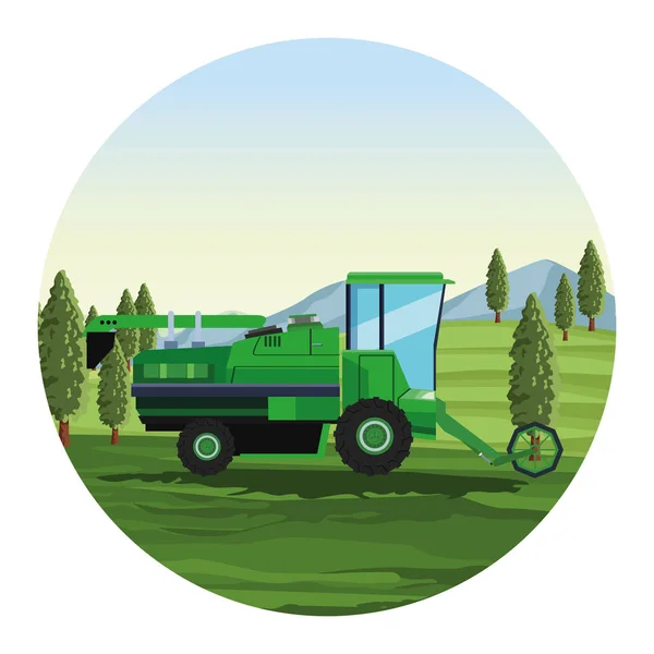 Semis agricole tracteur — Image vectorielle