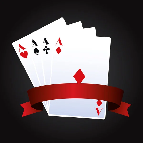Tarjetas de Poker juego — Vector de stock