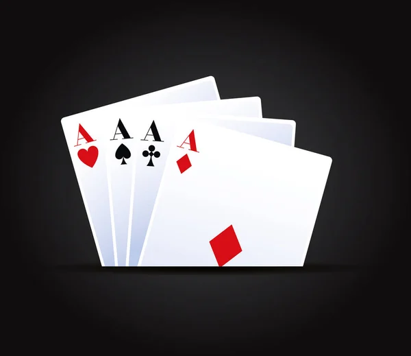 Jogo de cartas de poker —  Vetores de Stock