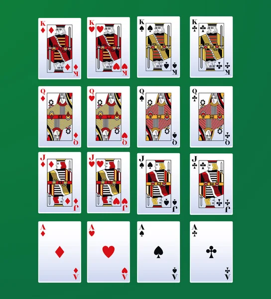 Tarjetas de ocio Poker — Archivo Imágenes Vectoriales