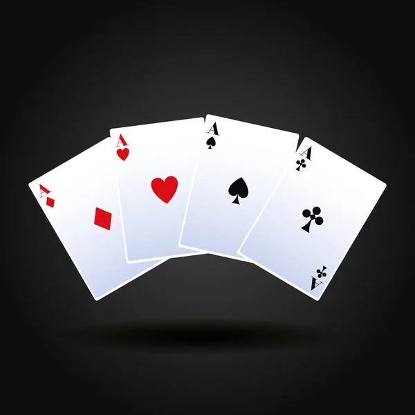 Jogo de cartas de poker — Vetor de Stock