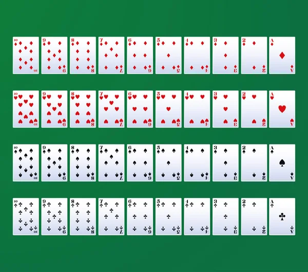 Tarjetas de ocio Poker — Vector de stock